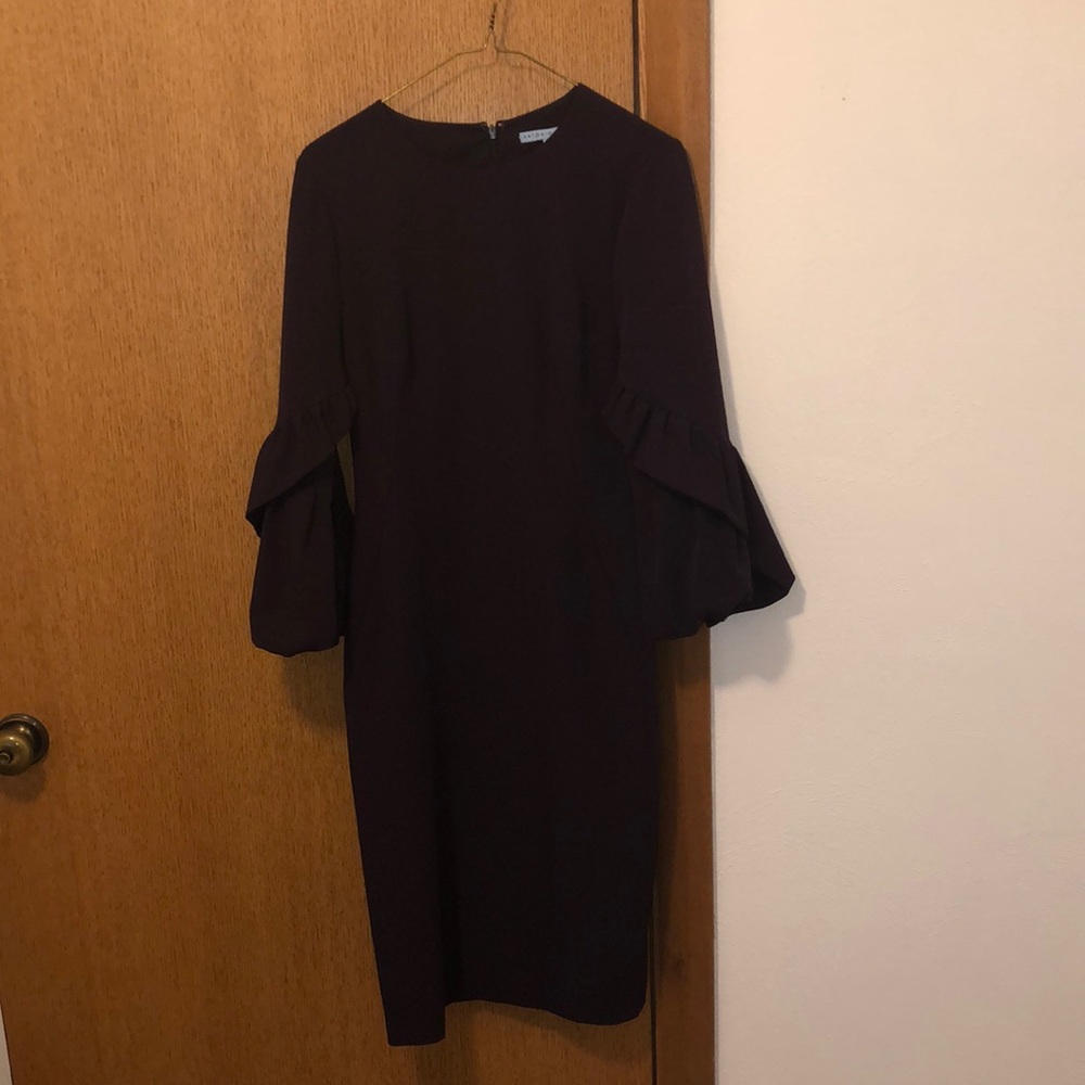 Dress, Antonio Melani, knee length, fully lined, size 4, eggplant color